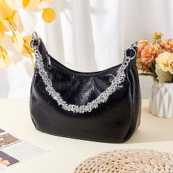 Manici per borsa a catena con anello intrecciato in lega di zinco&nbsp;FIND-WH0436-47P
