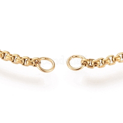 Pulsera deslizante ajustable de acero inoxidable 304 chapada en oro real de 18k/fabricación de pulseras bolo&nbsp;X-STAS-I153-03G-01