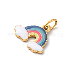 Pendentifs en acier inoxydable 304 émaillés&nbsp;STAS-I331-05G-01