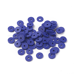 Perles plates en argile polymère fait main rondes&nbsp;CLAY-R067-6.0mm-09