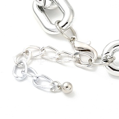 Colliers à pendentif ovale en aluminium&nbsp;NJEW-P289-01P