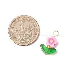 Handgefertigte Anhänger aus Fimo-Perlen mit Blumendruck&nbsp;PALLOY-MZ00803-02