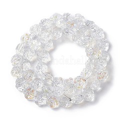 Chapelets de perles en verre électroplaqué&nbsp;EGLA-L040-AB01