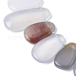 Naturelles bleu perles de calcédoine brins&nbsp;G-NH0075-A01-01