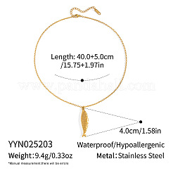 Colliers européens avec pendentif poisson océanique en acier inoxydable 304 pour femmes&nbsp;JS5120