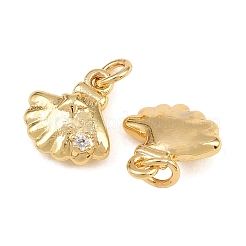 Ciondoli in ottone zirconi chiari micro pavé&nbsp;KK-Q085-02A-G