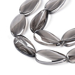 Chapelets de perles en verre transparent électrolytique&nbsp;EGLA-N055-02K
