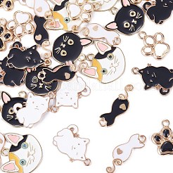 32pcs 8 styles de pendentifs en émail en alliage&nbsp;ENAM-TA0004-17