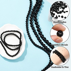 1 brin de perles d'onyx noir naturel&nbsp;G-YW0002-57A