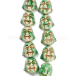 Colliers de perles de turquoise synthétique teintes selon les traditions bouddhistes&nbsp;GG-CBAAE19-01