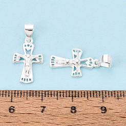 925 Sterling Silber Jesus Kreuz Anhänger&nbsp;STER-N016-121S