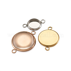 3 Farben 36 Stück 304 Edelstahl Cabochon Anschlussfassungen&nbsp;DIY-TA0003-52