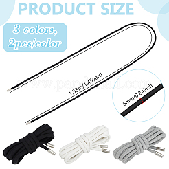 6 cordon rond en polycoton 3 couleurs&nbsp;AJEW-BC0009-12