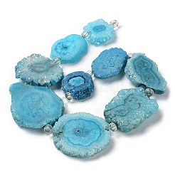Chapelets de perles en cristal de quartz druzy naturel&nbsp;G-F582-A12