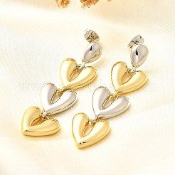 Orecchini a bottone in ottone con placcatura a cremagliera per donna&nbsp;EJEW-C125-07GP