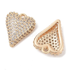 Pendenti in zirconi cubici trasparenti in micro pavè di ottone&nbsp;KK-S388-01G-02