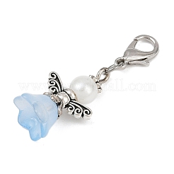 Décoration pendentif en verre ange&nbsp;HJEW-JM03412-S