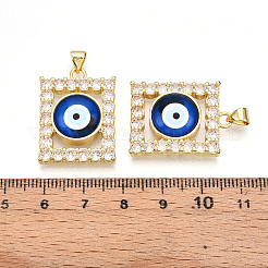 Pendentifs en laiton micro pavé de zircones cubiques transparentes pour femmes&nbsp;KK-T070-91A-02
