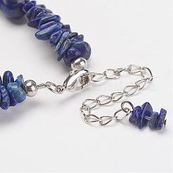 Natürlichen Edelstein Chip-Perlen Armbänder&nbsp;BJEW-JB02807