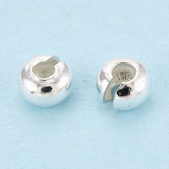 925 Crimpperlenabdeckungen aus Sterlingsilber&nbsp;STER-T008-37S-03