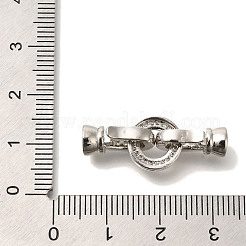 Messing Micro Pave klare Zirkonia Falte über Verschlüsse&nbsp;KK-K389-124P