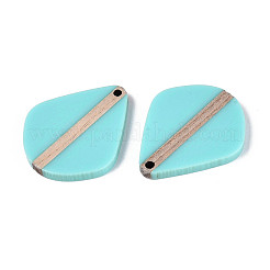 Colgantes de resina opaca y madera&nbsp;RESI-T057-45A
