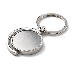 Drehbare Cabochon-Fassungen für Schlüsselanhänger aus Zinklegierung&nbsp;FIND-G088-01B