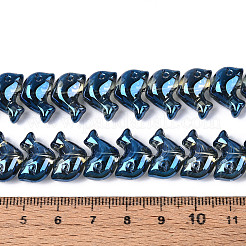 Galvanisieren transparente Glasperlen Stränge&nbsp;EGLA-N017-06-A04