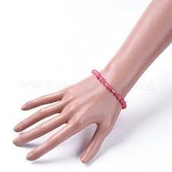Bracciali elasticizzati in rodocrosite naturale&nbsp;BJEW-JB04661-08