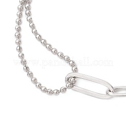 Bracelets à boules et chaînes en acier inoxydable 304 pour femmes&nbsp;BJEW-JB12716