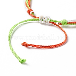 Mehrsträngiges Armband aus gewachstem Polyester&nbsp;BJEW-B065-04