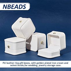 Scatole regalo anello in pelle pu&nbsp;LBOX-NB0001-03C
