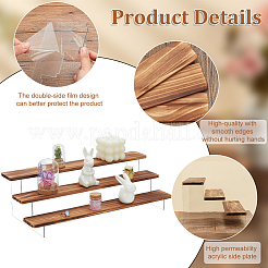 3-stöckiges Display für Minifiguren aus klarem Acryl&nbsp;ODIS-WH0043-73