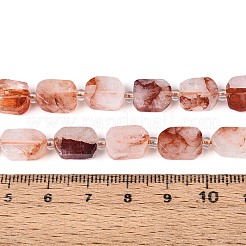 Natürliche Stränge aus hämatoidem Quarz / eisenhaltigen Quarzperlen&nbsp;G-C098-A28-01