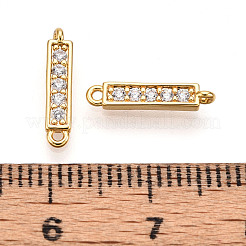 Ciondoli connettore in ottone con micro pavé di zirconi chiari&nbsp;KK-N261-79G