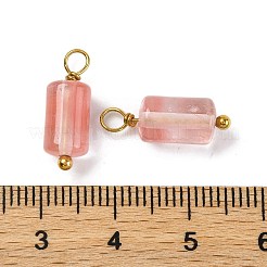 Kirschquarzglas-Säulenanhänger&nbsp;LS-STAS-H221-04G-03
