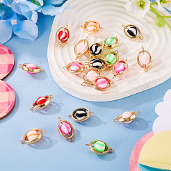 20 Stück Polymer Clay Kugel & Ccb ovale Rahmenglieder Verbinder Charms&nbsp;CLAY-TADJ0001-03