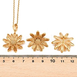 Set aus Halskette und Ohrsteckern aus Edelstahl 304 für Damen&nbsp;SJEW-G086-01G