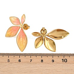 Orecchini a bottone a forma di fiore in acciaio inossidabile 304&nbsp;EJEW-I320-30G