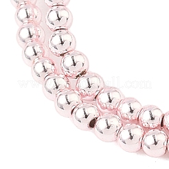Brins de perles d'hématite non magnétiques synthétiques galvanisées&nbsp;G-A263-J01-01
