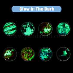 8 porte-clés pendentif en verre lumineux 8 couleurs&nbsp;KEYC-FH0001-46