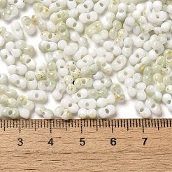 Zweifarbige Glasperlen mit Backfarbe&nbsp;SEED-F005-01A-10