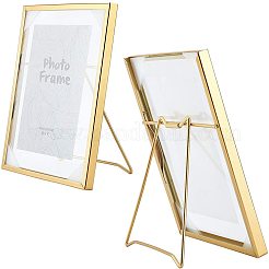 Bilderrahmen aus Glas mit Staffelei aus Eisen&nbsp;AJEW-WH0021-58A