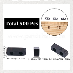 500 Stück 2-Loch-Saatperlen aus undurchsichtigem Glas&nbsp;SEED-SC0001-18