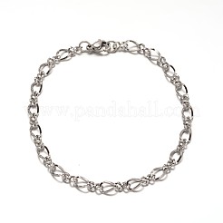 Bracciali a catena figaro in acciaio inossidabile 304 anti-appannamento&nbsp;BJEW-L531-06P