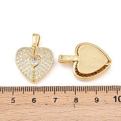 Pendentifs ouvrants en laiton micro pavé de zircones cubiques&nbsp;KK-Z140-30G-02