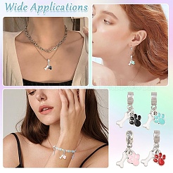 8 Stück 4 Farben Legierung Emaille europäischen baumeln Charms&nbsp;FIND-YW0013-09