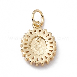 Porte micro ouvrent pendentifs zircone cubique en laiton de placage&nbsp;X-KK-G451-12G
