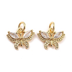 Véritables breloques en zircon cubique micro pavé en laiton plaqué 18k or véritable&nbsp;ZIRC-Z023-05B