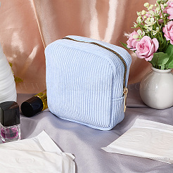 Sacs à cosmétiques à fermeture éclair en tissu velours côtelé&nbsp;AJEW-WH20017-50A